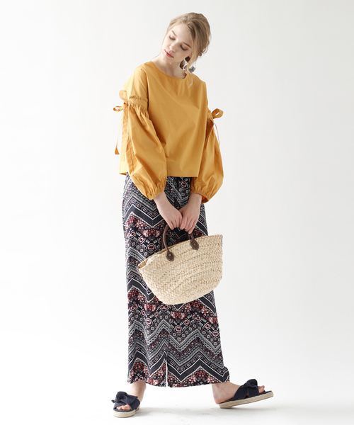 titivate（ティティベイト）の「ﾅﾁｭﾗﾙｶｺﾞﾊﾞｯｸﾞ（かごバッグ・レディース・ブラウン/アイボリー・FREE）」の7枚目の写真