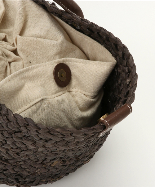 titivate（ティティベイト）の「ﾅﾁｭﾗﾙｶｺﾞﾊﾞｯｸﾞ（かごバッグ・レディース・ブラウン/アイボリー・FREE）」の8枚目の写真