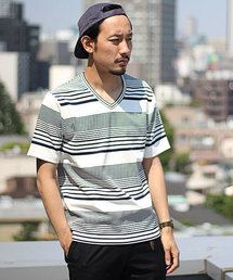 glory crew | ボーダーVネックTシャツ(Tシャツ/カットソー)
