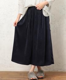 green label relaxing | 08年冬セール50%OFF☆CF P/サテン ギャザーマキシスカート(スカート)