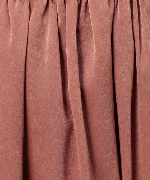 green label relaxing（グリーンレーベルリラクシング）の「CF P/サテン ギャザーマキシスカート ◆（スカート・レディース・ネイビー/マスタード/オリーブ/ピンク・FREE）」の8枚目の写真