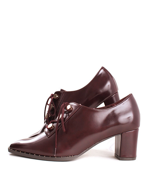 RANDA（ランダ）の「スクエアトゥレースアップシューズ（ドレスシューズ・レディース・ワイン/ブラック/ネイビー/ベージュ・L/M/S/LL）」の14枚目の写真