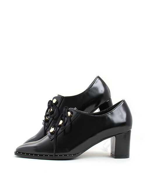 RANDA（ランダ）の「スクエアトゥレースアップシューズ（ドレスシューズ・レディース・ワイン/ブラック/ネイビー/ベージュ・L/M/S/LL）」の8枚目の写真