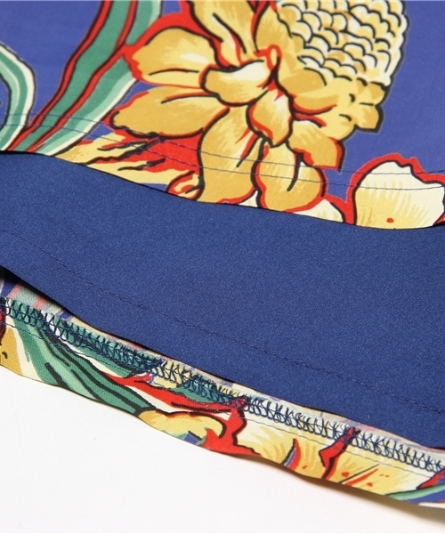 Denime（ドゥニーム）の「ハワイアンアロハマキシワンピース（ワンピース・レディース・ブルー・FREE）」の6枚目の写真