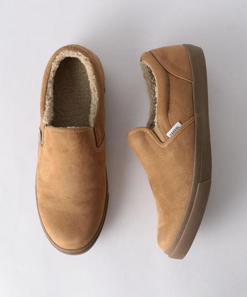 KANGOL(カンゴール)の「KANGOL(カンゴール)別注ボアスリッポン(スリッポン・メンズ・ブラウン/ブラック・LARGE/MEDIUM/SMALL)」の2枚目の写真