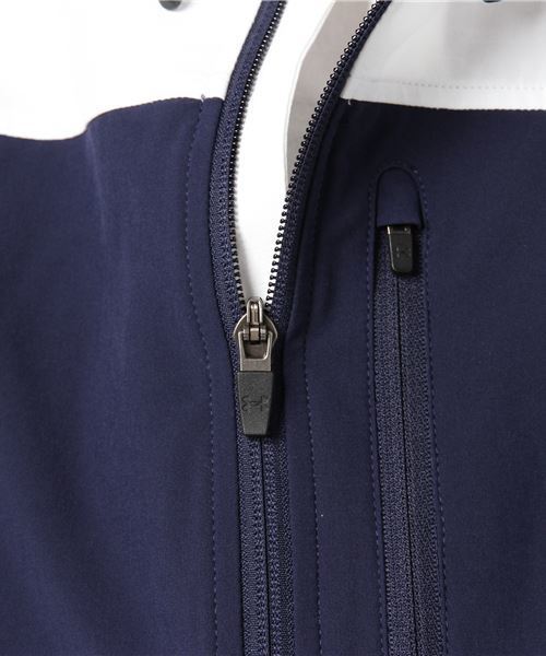 UNDER ARMOUR（アンダーアーマー）の「ウインドジャケット UA STRETCH WOVEN FZ HOODY                                                                                                                              1305617（ナイロンジャケット・メンズ・ネイビー/ホワイト×ネイビー/ブラック/ブラウン・S/LL/L/M/3L）」の8枚目の写真