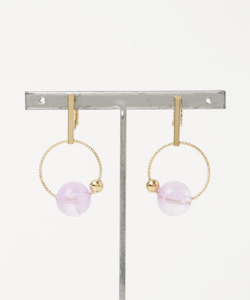 Andemiu（アンデミュウ）の「サークルカラーイヤリング777669（イヤリング・レディース・ホワイト/パープル・FREE）」の2枚目の写真