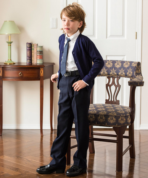 Catherine Cottage（キャサリンコテージ）の「ウォッシャブルニット Vネックカーディガン（カーディガン/ボレロ・キッズ・ブルー系その他5/ブラック系その他2/ベージュ系その他2/ブルー系その他3/グレー系その他2・120/130/140/150/160/110）」の10枚目の写真