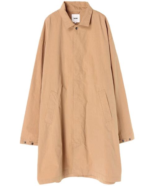 koe（コエ）の「ビッグシルエットフード脱着コート（ノーカラー