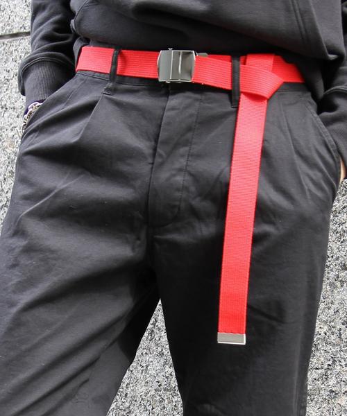 coen（コーエン）の「シンプルガチャベルト（ベルト・メンズ・ホワイト/ブラック/レッド/オレンジ・FREE）」の4枚目の写真