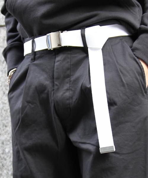 coen（コーエン）の「シンプルガチャベルト（ベルト・メンズ・ホワイト/ブラック/レッド/オレンジ・FREE）」の2枚目の写真