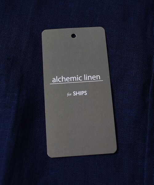 SHIPS（シップス）の「SC: COOLMAX(R) リネン スキッパー バンドカラー 7スリーブシャツ□（シャツ/ブラウス・メンズ・ホワイト/ライトブルー/ネイビー/オレンジ/グリーン/スカイブルー・LARGE/MEDIUM/SMALL/X-LARGE）」の10枚目の写真