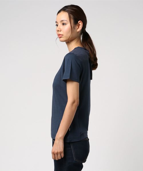 AIGLE（エーグル）の「ミックスティ（Tシャツ/カットソー・レディース・ダークネイビー/ホワイト/イエロー/マジェンタ・LARGE/MEDIUM/SMALL）」の5枚目の写真