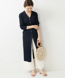 ラミープレーティングロングカーディガン◆