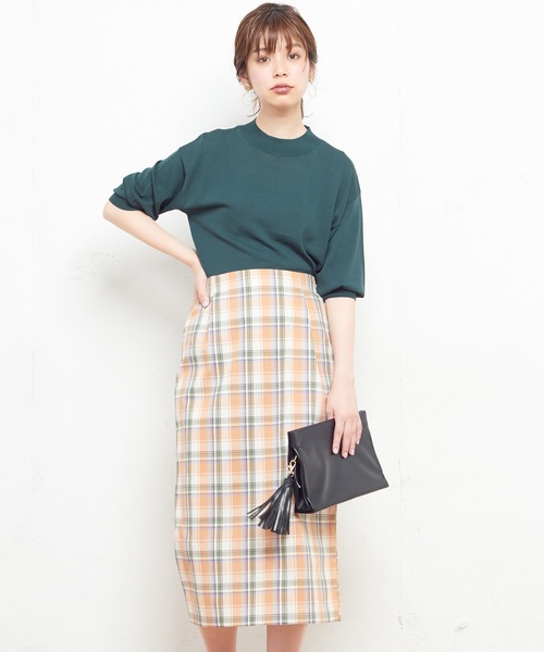 natural couture（ナチュラルクチュール）の「大人きれいめシンプルニット（ニット/セーター・レディース・ブラック/グリーン/パープル/キャメル・FREE）」の9枚目の写真