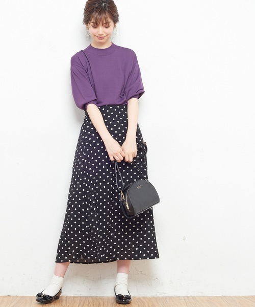 natural couture（ナチュラルクチュール）の「大人きれいめシンプルニット（ニット/セーター・レディース・ブラック/グリーン/パープル/キャメル・FREE）」の11枚目の写真