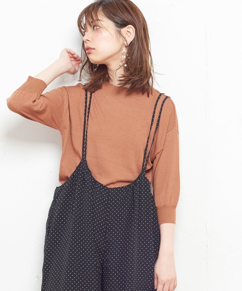 natural couture（ナチュラルクチュール）の「大人きれいめシンプルニット（ニット/セーター・レディース・ブラック/グリーン/パープル/キャメル・FREE）」の16枚目の写真