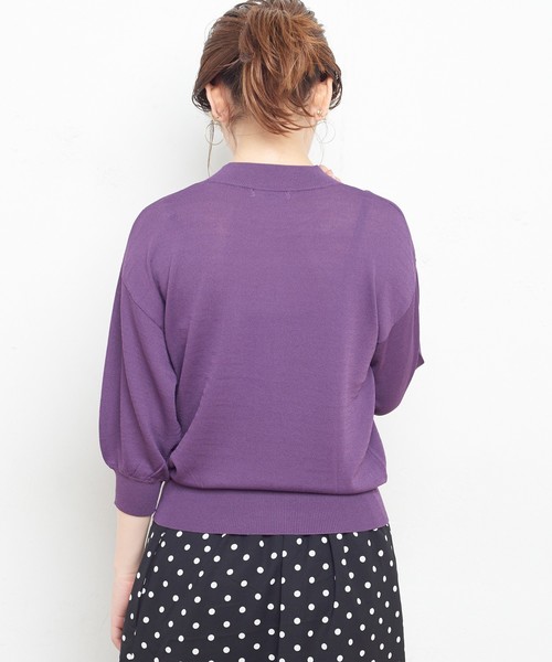 natural couture（ナチュラルクチュール）の「大人きれいめシンプルニット（ニット/セーター・レディース・ブラック/グリーン/パープル/キャメル・FREE）」の19枚目の写真