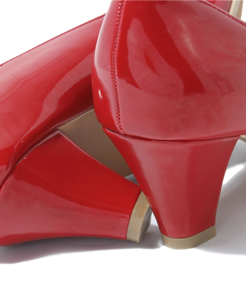 earth music&ecology（アースミュージックアンドエコロジー）の「●with 11月号 掲載●エナメル/パンプス（パンプス・レディース・マスタード/ピンクベージュ/ネイビー/レッド/ベージュ/ブラック・24/23/24.5/23.5/22.5）」の12枚目の写真