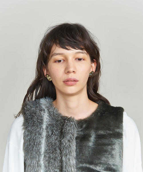 早い者勝ち　完売　イエナ　ADWAS アダワスファーベスト　パネル　大人気 ADAWAS / アダワス】ファーベスト◇ | スローブ イエナ(SLOBE