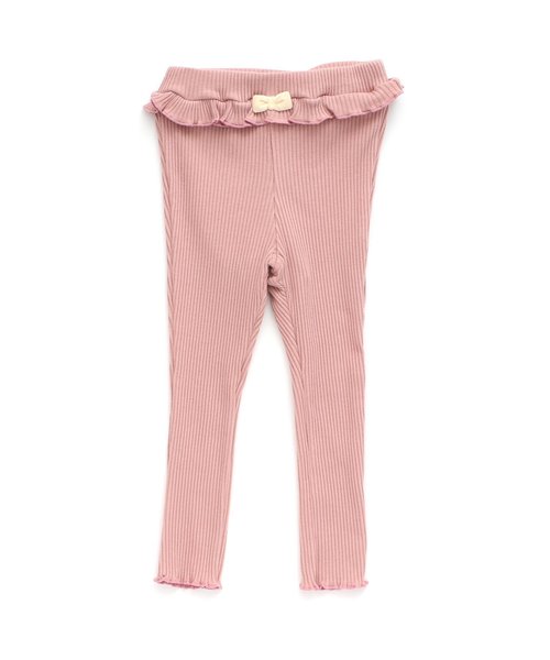 apres les cours（アプレレクール）の「メローリブレギンス 10分丈（レギンス/スパッツ・キッズ・ブラック/ピンク/グリーン・90/100/110/120/80/130）」の3枚目の写真