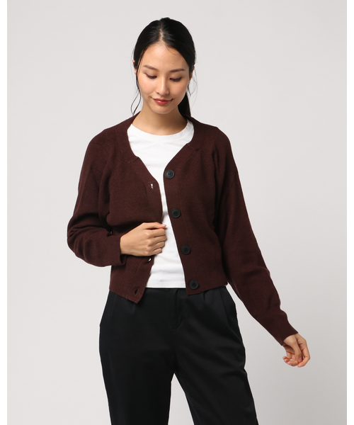 YECCA VECCA(イェッカヴェッカ)の「AS.片畦ドルマンカーディガン(カーディガン/ボレロ・レディース・ベージュ/パープル/ブラウン/グリーン・FREE)」の13枚目の写真