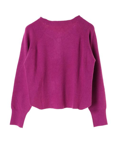 YECCA VECCA(イェッカヴェッカ)の「AS.片畦ドルマンカーディガン(カーディガン/ボレロ・レディース・ベージュ/パープル/ブラウン/グリーン・FREE)」の7枚目の写真