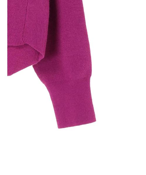 YECCA VECCA(イェッカヴェッカ)の「AS.片畦ドルマンカーディガン(カーディガン/ボレロ・レディース・ベージュ/パープル/ブラウン/グリーン・FREE)」の9枚目の写真