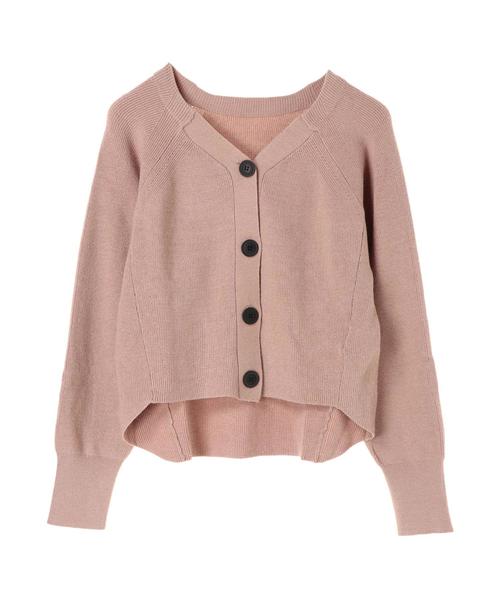 YECCA VECCA(イェッカヴェッカ)の「AS.片畦ドルマンカーディガン(カーディガン/ボレロ・レディース・ベージュ/パープル/ブラウン/グリーン・FREE)」の5枚目の写真