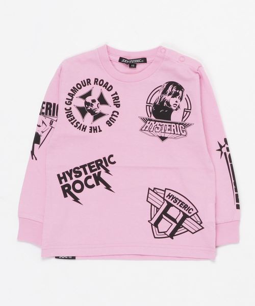 JOEY HYSTERIC（ジョーイヒステリック）の「HYS SCRATCH pt リブ付Tシャツ【XS/S/M】（Tシャツ/カットソー・キッズ・ホワイト/ブラック/ライトピンク・MEDIUM/X-SMALL/SMALL）」の3枚目の写真