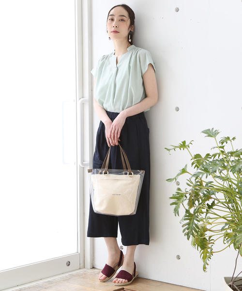 coen（コーエン）の「【ひんやり・接触冷感】イージー8分丈パンツ（その他パンツ・レディース・ネイビー/ベージュ/ブラウン・SMALL/MEDIUM/LARGE）」の7枚目の写真