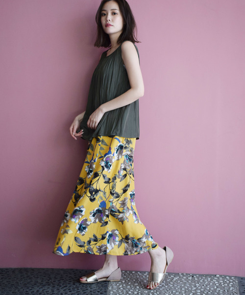 PICCIN(ピッチン)の「プリーツフレアトップス(シャツ/ブラウス・レディース・カーキ/ブルー/グレイッシュベージュ・MEDIUM)」の12枚目の写真