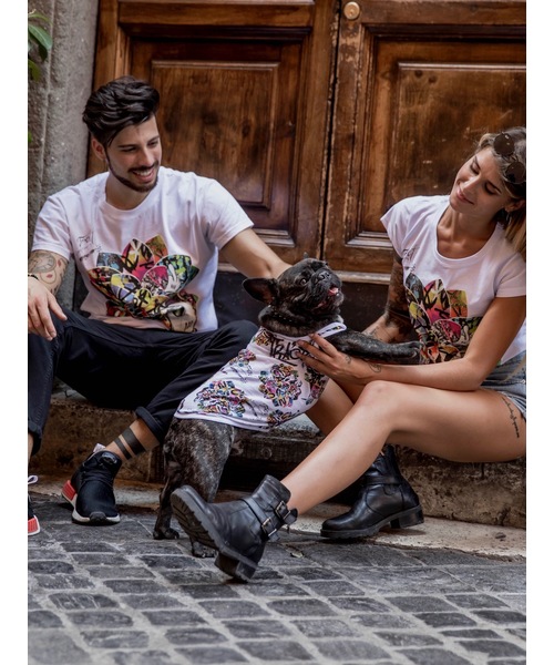 Tract(トラクト)の「GRAFFITI LOTUS(Tシャツ/カットソー)」|ホワイト