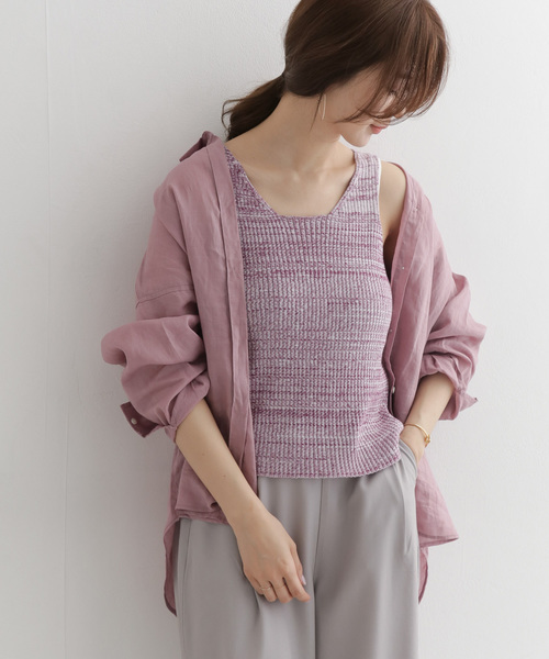 URBAN RESEARCH DOORS（アーバンリサーチドアーズ）の「DOORS import　Rib knit melange vest∴（ニット/セーター・レディース・レッド系その他/グリーン系その他/イエロー系その他・FREE）」の3枚目の写真