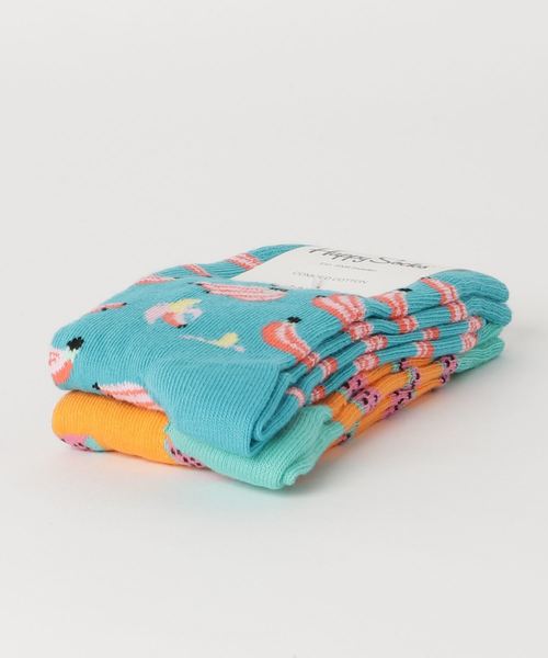 Happy Socks(ハッピーソックス)の「【66】【HAPPY SOCKS】KIDS 2PAC(ソックス/靴下・キッズ・オフホワイト/チャコールグレー/グリーン/サックスブルー/オレンジ/ブラック/ネイビー・MEDIUM/LARGE/X-LARGE/SMALL/X-SMALL)」の9枚目の写真