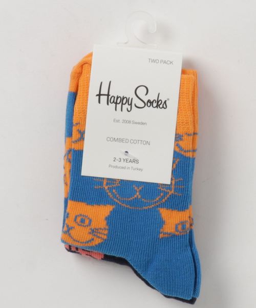 Happy Socks(ハッピーソックス)の「【66】【HAPPY SOCKS】KIDS 2PAC(ソックス/靴下・キッズ・オフホワイト/チャコールグレー/グリーン/サックスブルー/オレンジ/ブラック/ネイビー・MEDIUM/LARGE/X-LARGE/SMALL/X-SMALL)」の10枚目の写真