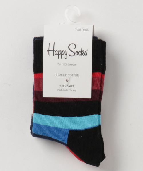 Happy Socks(ハッピーソックス)の「【66】【HAPPY SOCKS】KIDS 2PAC(ソックス/靴下・キッズ・オフホワイト/チャコールグレー/グリーン/サックスブルー/オレンジ/ブラック/ネイビー・MEDIUM/LARGE/X-LARGE/SMALL/X-SMALL)」の12枚目の写真