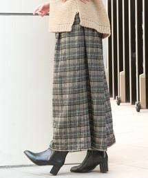 ★WEB限定アイテム★チェックマキシスカーチョ　852074