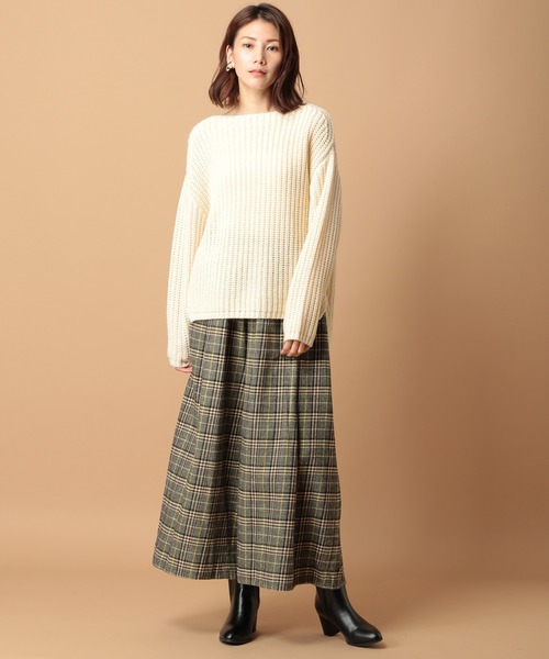 LEPSIM（レプシィム）の「★WEB限定アイテム★チェックマキシスカーチョ　852074（その他パンツ・レディース・ダークブラウン/ネイビー/ブラウン/ベージュ/ダークネイビー・MEDIUM/LARGE）」の7枚目の写真