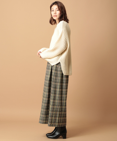 LEPSIM（レプシィム）の「★WEB限定アイテム★チェックマキシスカーチョ　852074（その他パンツ・レディース・ダークブラウン/ネイビー/ブラウン/ベージュ/ダークネイビー・MEDIUM/LARGE）」の9枚目の写真