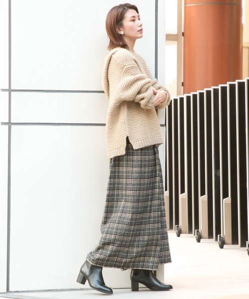 LEPSIM（レプシィム）の「★WEB限定アイテム★チェックマキシスカーチョ　852074（その他パンツ・レディース・ダークブラウン/ネイビー/ブラウン/ベージュ/ダークネイビー・MEDIUM/LARGE）」の11枚目の写真