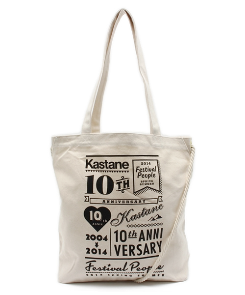 Kastane(カスタネ)の「【Kastane】10THANIVERSARYトート(エコバッグ/サブバッグ・レディース・オフホワイト・FREE)」の1枚目の写真