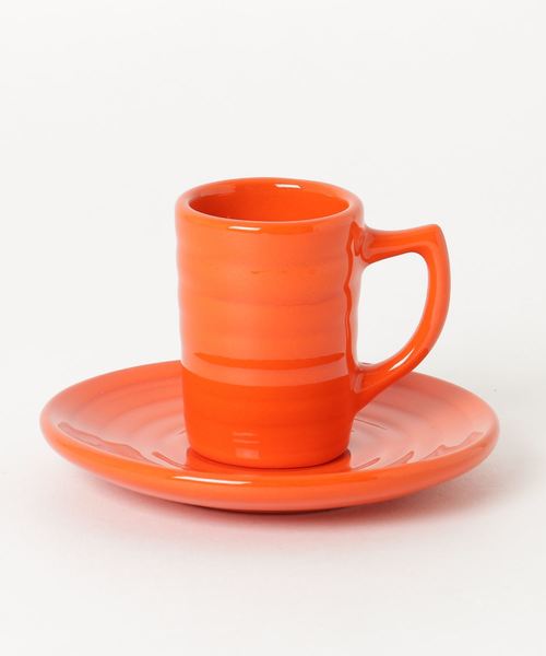 BAUER POTTERY(バウアーポッタリー)の「BAUER POTTERY/バウアーポッタリー DEMITASSE CUP&SAUCER(グラス/マグカップ/タンブラー)」|オレンジ
