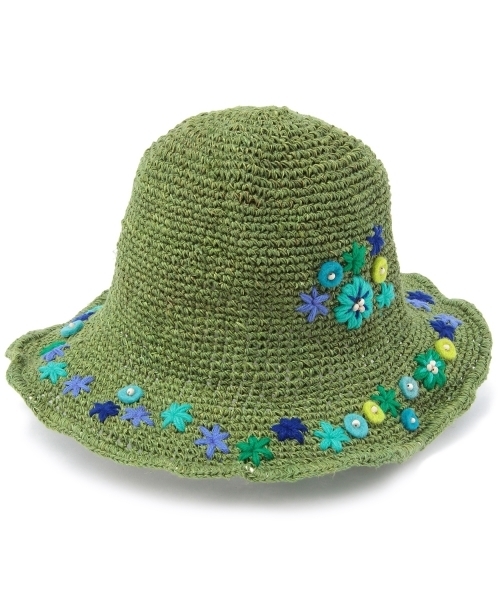 Another Edition(アナザーエディション)の「AE FLW EMB HAT ◆(ハット・レディース・ナチュラル/オリーブ・フリー)」の1枚目の写真