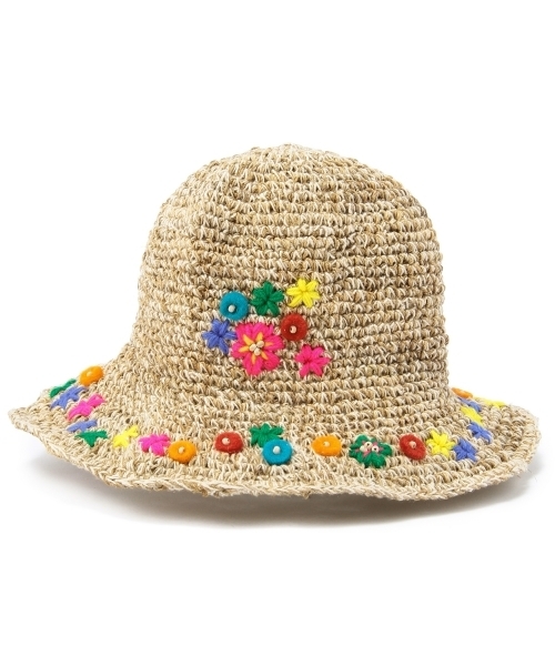 Another Edition(アナザーエディション)の「AE FLW EMB HAT ◆(ハット・レディース・ナチュラル/オリーブ・フリー)」の4枚目の写真
