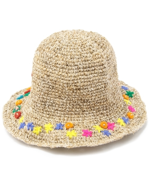 Another Edition(アナザーエディション)の「AE FLW EMB HAT ◆(ハット・レディース・ナチュラル/オリーブ・フリー)」の5枚目の写真