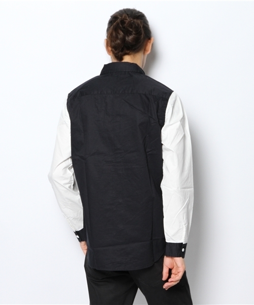 WEGO（ウィゴー）の「WEGO/ラインリブスタジアムシャツ（シャツ/ブラウス・メンズ・ネイビー/ワイン・MEDIUM/LARGE）」の5枚目の写真