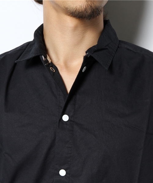 WEGO（ウィゴー）の「WEGO/ラインリブスタジアムシャツ（シャツ/ブラウス・メンズ・ネイビー/ワイン・MEDIUM/LARGE）」の6枚目の写真