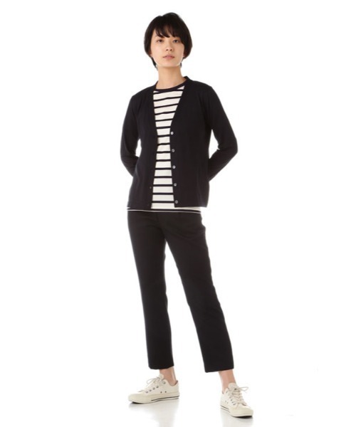 SUNSPEL（サンスペル）の「SUNSPEL / WOMEN’S Q82 PLAIN JERSEY（Tシャツ/カットソー・レディース・ホワイト/ブラック/ネイビー・1/2）」の6枚目の写真