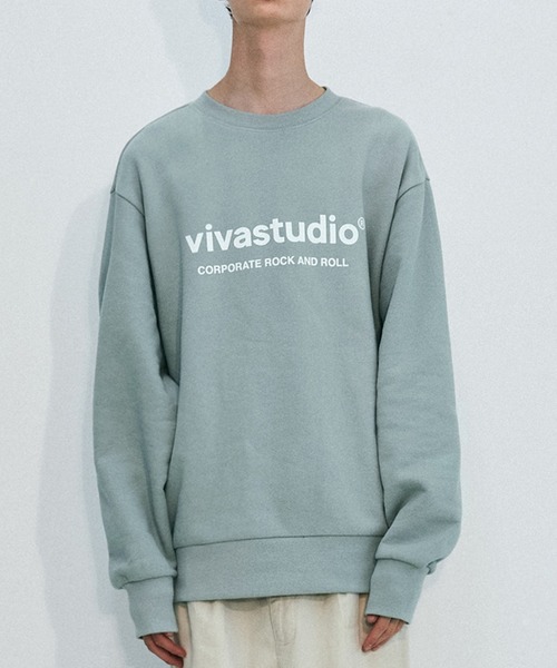 VIVASTUDIO（ビバスタジオ）の「BINAURAL CREWNECK（スウェット・メンズ・ブラック/ピンク/インディゴブルー/ライトグリーン/ミント/バイオレット/コバルトブルー・SMALL/MEDIUM/LARGE/X-LARGE）」の3枚目の写真